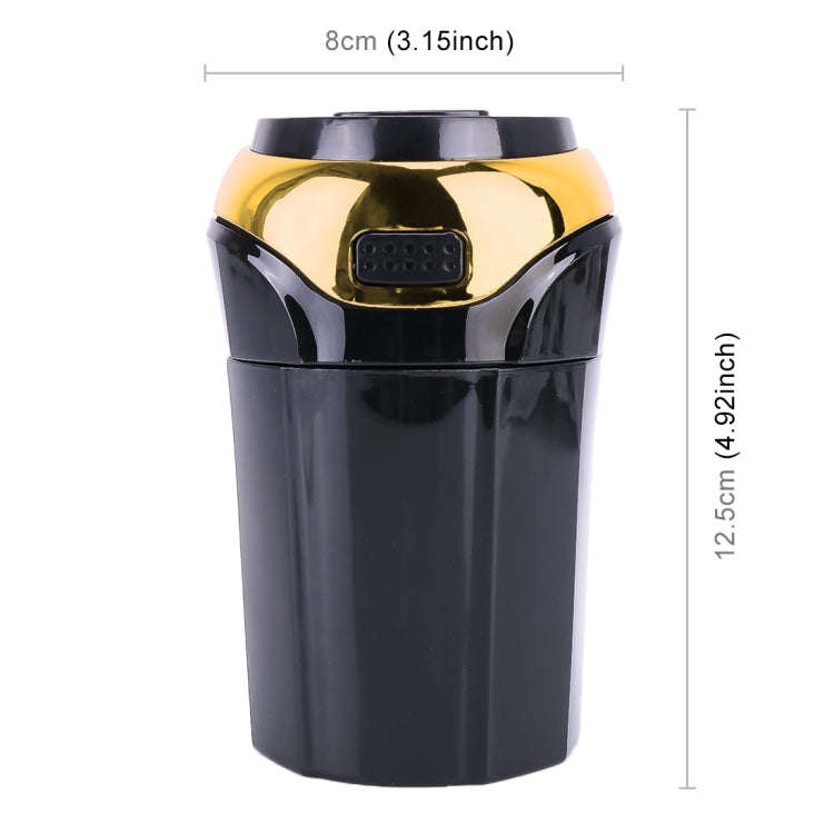 2 in 1 Universal Car Detachable Electronic Cigarette Lighter + Trash Rubbish Bin Ashtray(Gold)