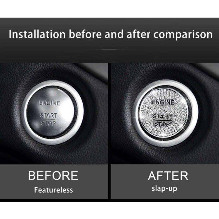 Car Engine Start Key Push Button Cover Trim Sticker Decoration for Mercedes-Benz