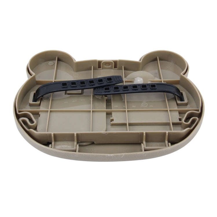 Cartoon Style Foldable Back Car Seat Drink Holder Back Seat Food Tray Storage Organizer Table(Brown)