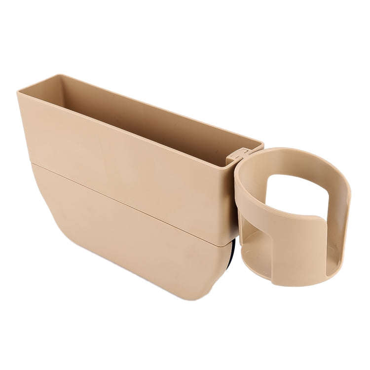 Universal Car Multi-functional Console Side Pocket Seat Gap Side Storage Box(Beige)