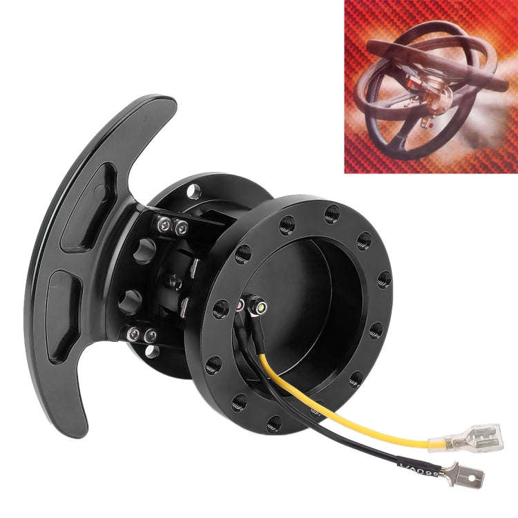 Car Tilt Racing Steering Wheel Quick Release Hub Kit Adapter Body Removable Snap Off Boss Kit(Black)
