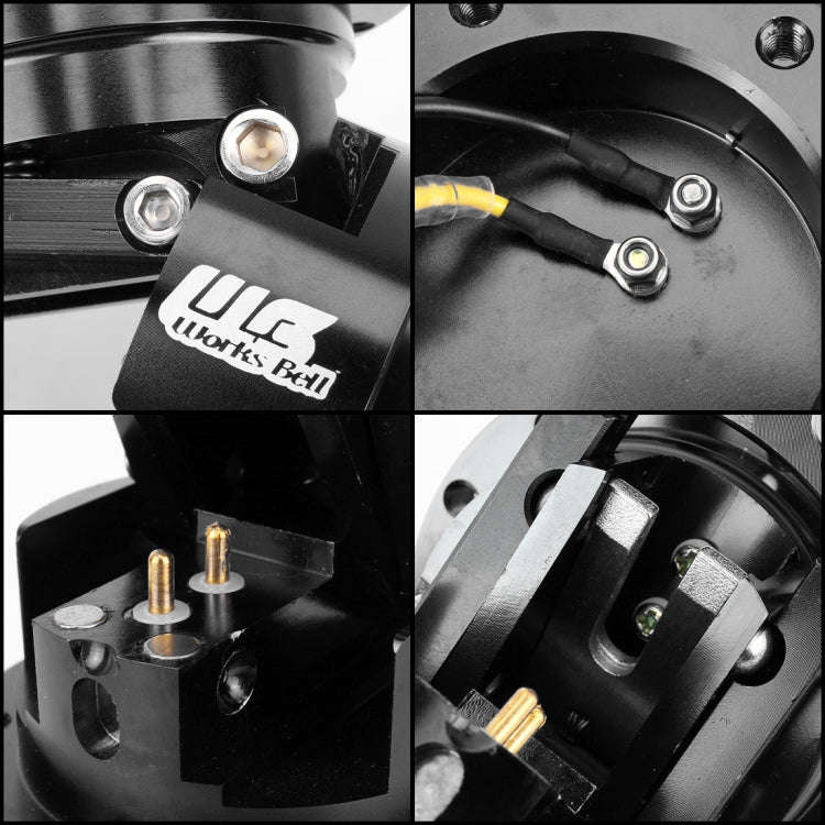 Car Tilt Racing Steering Wheel Quick Release Hub Kit Adapter Body Removable Snap Off Boss Kit(Black)