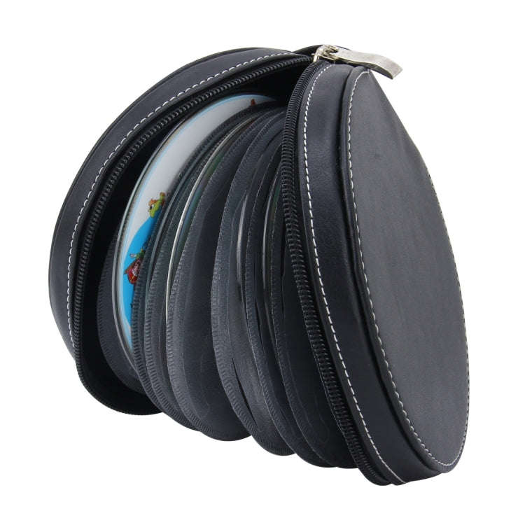 20 CD Disc Storage Case Leather Bag Heavy Duty CD/ DVD Wallet for Car, Home, Office and Travel(Bl...