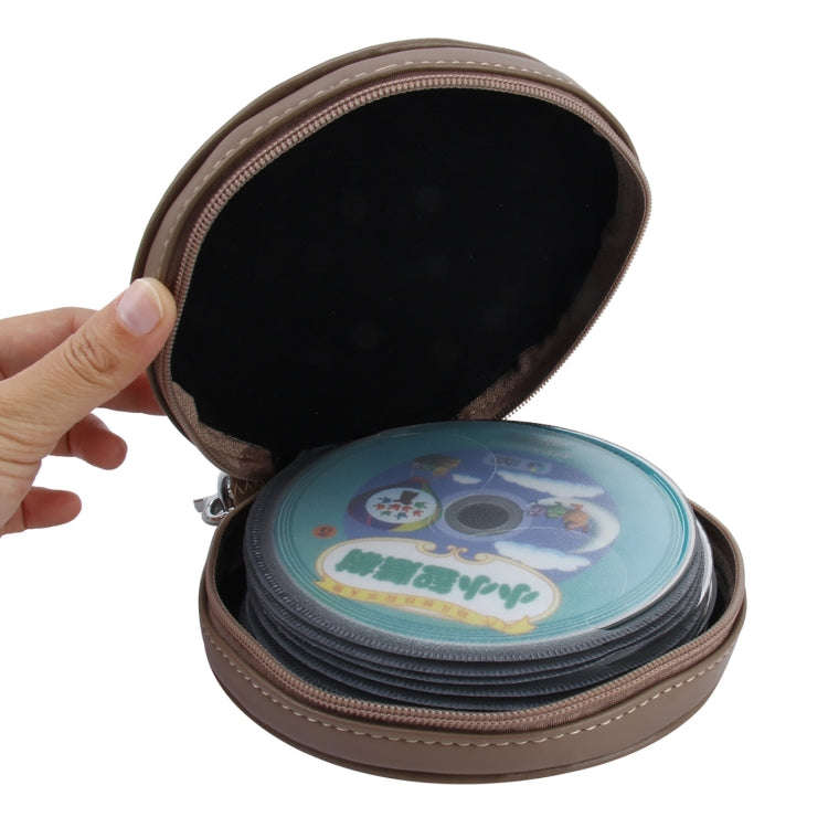 20 CD Disc Storage Case Leather Bag Heavy Duty CD/ DVD Wallet for Car, Home, Office and Travel (B...