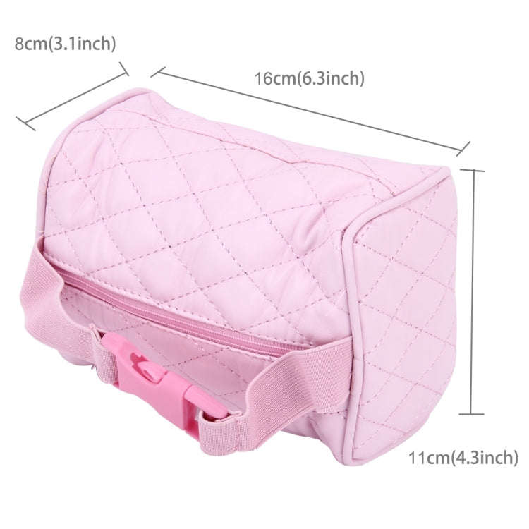 Car Auto Leather Sun Visor Backseat Hanger Tissue Box Paper Napkin Bag (Not Include Napkin)(Pink)
