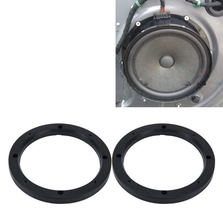 2 PCS 6.5 inch Car Auto ABS Loudspeaker Base Protection Hollow Cover Holder Mat, Inner Diameter: ...