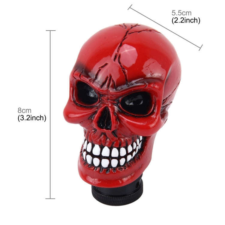 Universal Skull Head Shape ABS Manual or Automatic Gear Shift Knob with Three Rubber Covers Fit f...