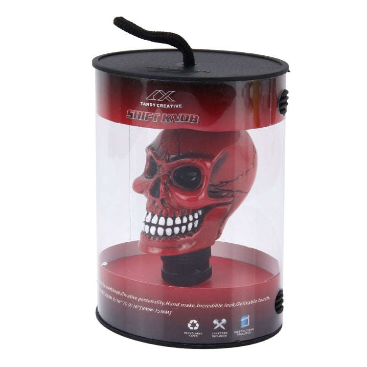 Universal Skull Head Shape ABS Manual or Automatic Gear Shift Knob with Three Rubber Covers Fit f...