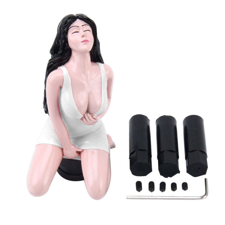 Universal Sexy Beauty Shape ABS Manual or Automatic Gear Shift Knob with Three Rubber Covers Fit ...