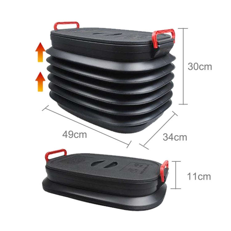 37L Car Collapsible Plastic Organizer Bin with Lid for Camping and Outdoor
