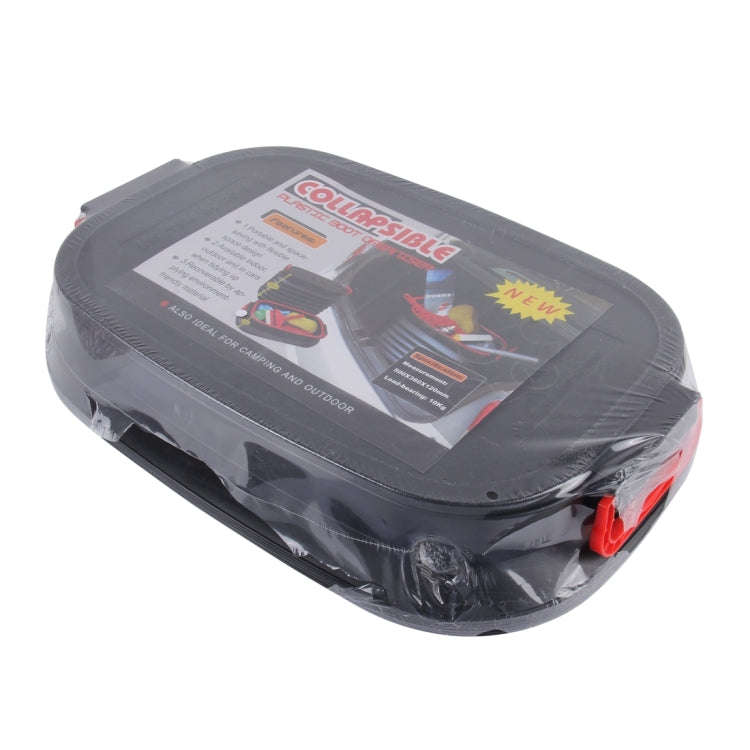 37L Car Collapsible Plastic Organizer Bin with Lid for Camping and Outdoor