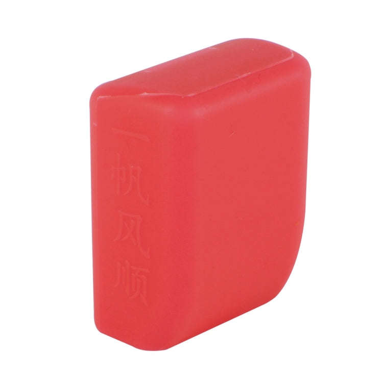 Safe Rubber Car Seat Belt Clips Locking Buckles Protective Cover(Red)