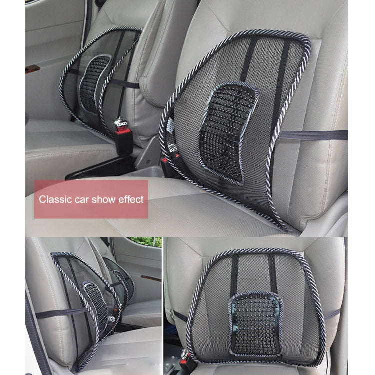 Car Season Universal Ice Milk Mesh Breathable Massage Waist Pillow Mat