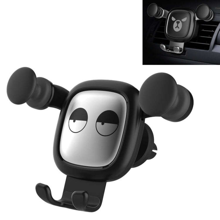 Big Eyes Pattern Gravity Cartoon Air Vent Car Mount Phone Holder(Black)