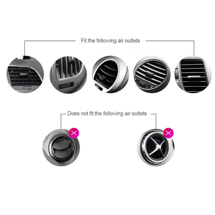 Big Eyes Pattern Gravity Cartoon Air Vent Car Mount Phone Holder(Black)