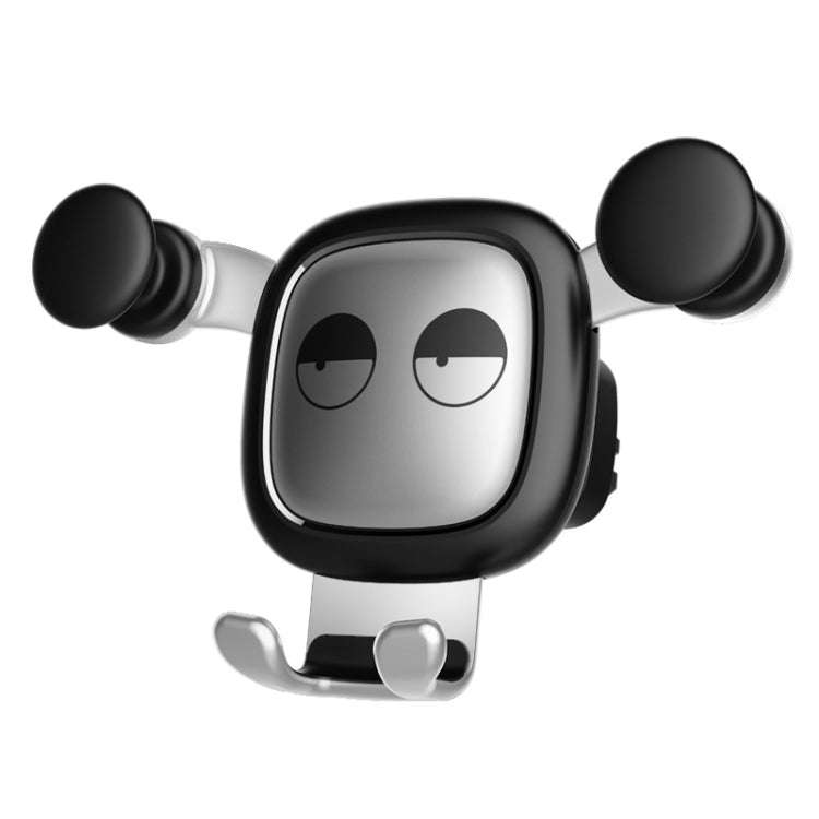 Big Eyes Pattern Gravity Cartoon Air Vent Car Mount Phone Holder(Silver)