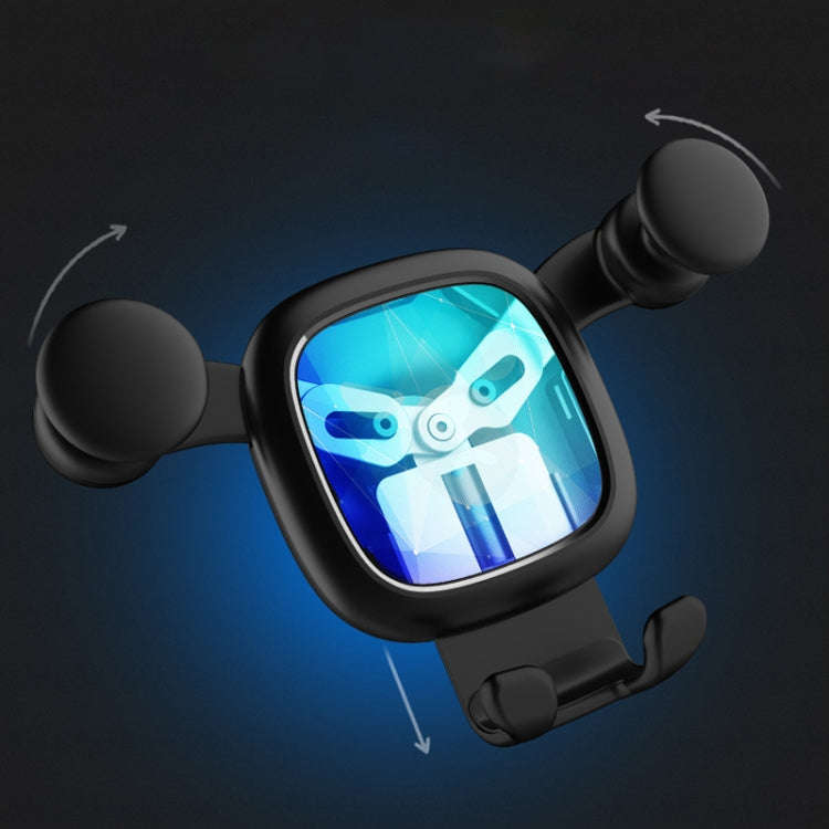 Big Eyes Pattern Gravity Cartoon Air Vent Car Mount Phone Holder(Silver)