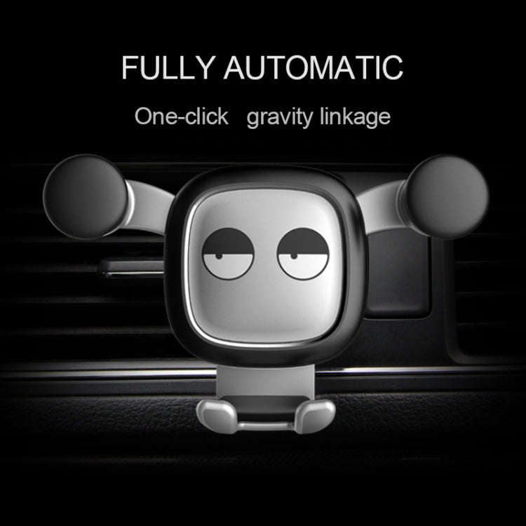 Big Eyes Pattern Gravity Cartoon Air Vent Car Mount Phone Holder(Silver)