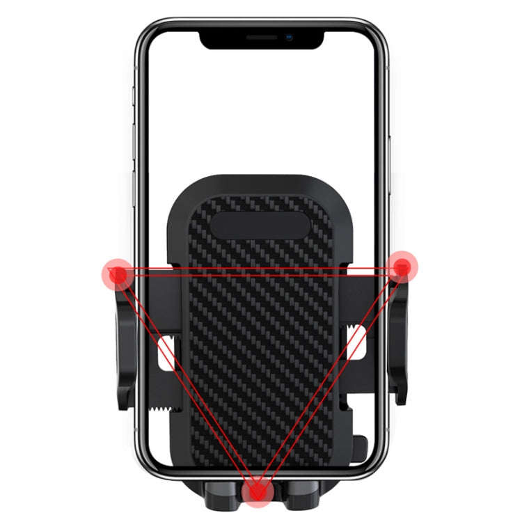 Multi-function Vehicle Navigation Frame Suction Cup Car Mount Phone Holder(Black)