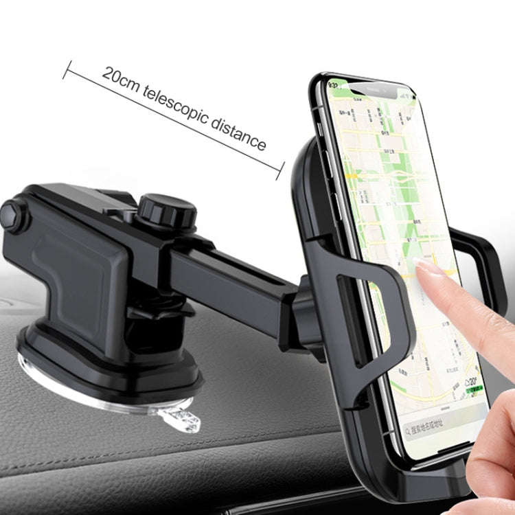 Multi-function Vehicle Navigation Frame Suction Cup Car Mount Phone Holder(Black)