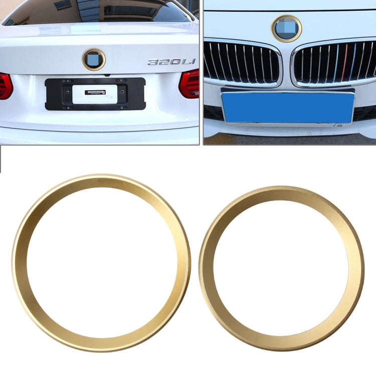 2 PCS/Set Zinc Alloy Steering Wheel Decoration Ring Sticker Logo Car Styling Modification Car Fro...