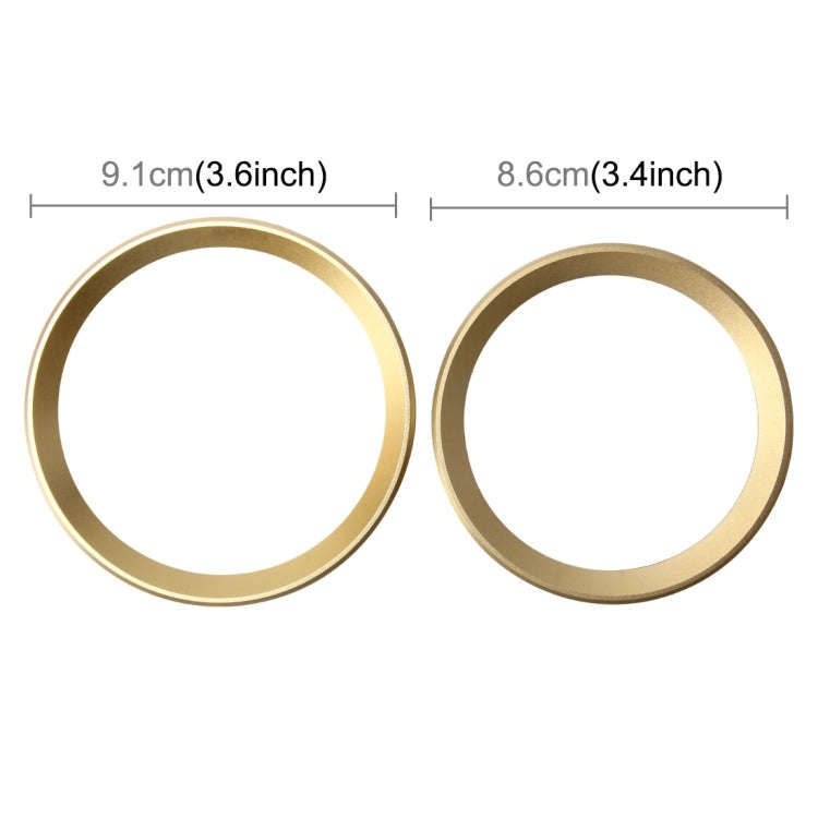 2 PCS/Set Zinc Alloy Steering Wheel Decoration Ring Sticker Logo Car Styling Modification Car Fro...