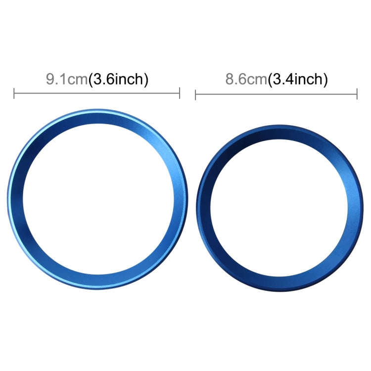 2 PCS/Set Zinc Alloy Steering Wheel Decoration Ring Sticker Logo Car Styling Modification Car Fro...