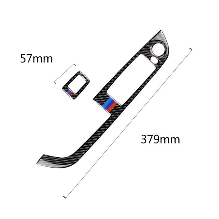 Car Carbon Fiber Window Lift Panel Without Folding Key Three Color Decorative Sticker for BMW Z4 ...