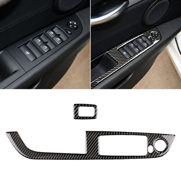 Car Carbon Fiber Window Lift Panel Without Folding Key Solid Color Decorative Sticker for BMW Z4 ...