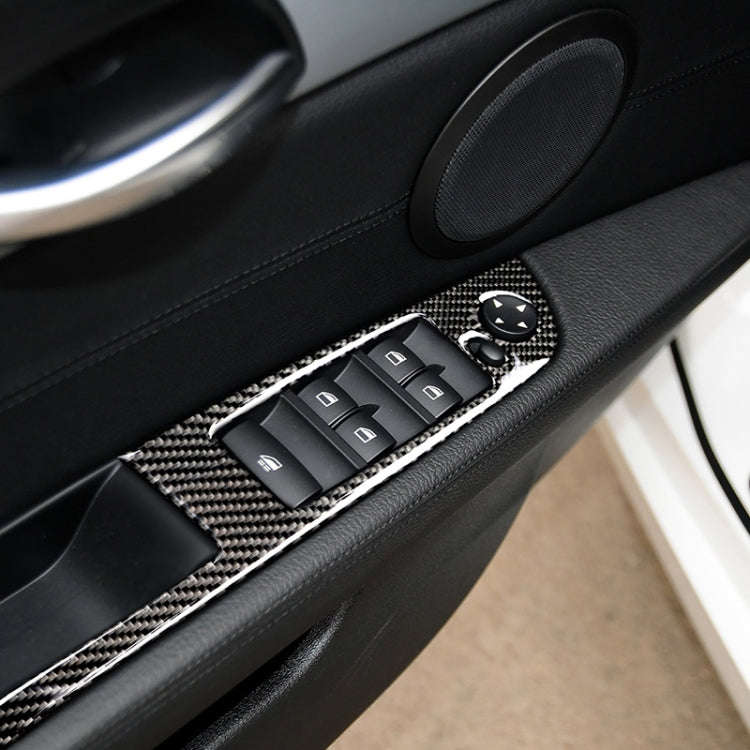 Car Carbon Fiber Window Lift Panel Without Folding Key Solid Color Decorative Sticker for BMW Z4 ...