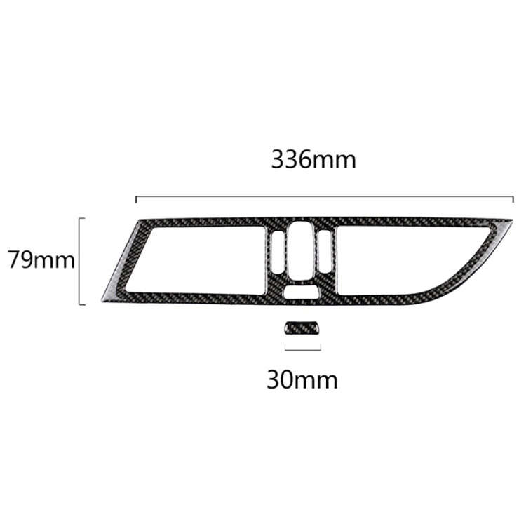 2 PCS For Left Driving Car Carbon Fiber Intermediate Air Outlet Panel Soild Color Decorative Stic...