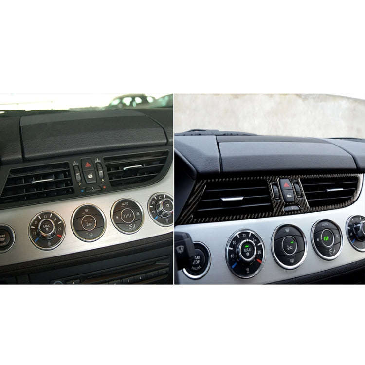 2 PCS For Left Driving Car Carbon Fiber Intermediate Air Outlet Panel Soild Color Decorative Stic...