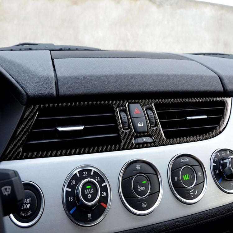 2 PCS For Left Driving Car Carbon Fiber Intermediate Air Outlet Panel Soild Color Decorative Stic...