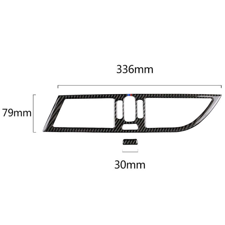 2 PCS Car Carbon Fiber Intermediate Air Outlet Panel Three Color Decorative Sticker for BMW Z4  2...