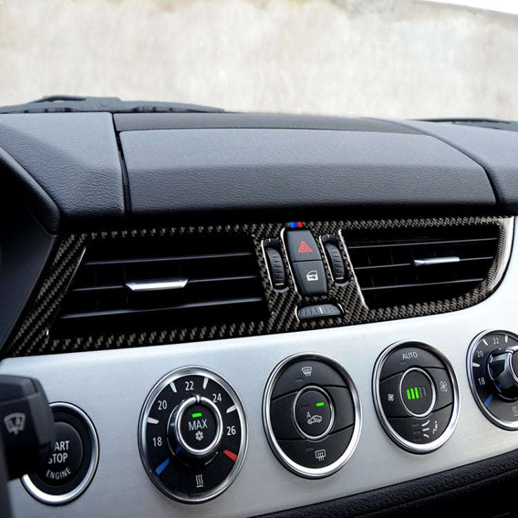 2 PCS Car Carbon Fiber Intermediate Air Outlet Panel Three Color Decorative Sticker for BMW Z4  2...