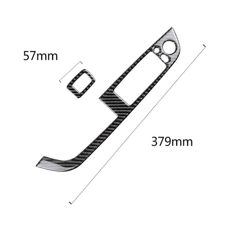 Car Carbon Fiber Window Lift Panel With Folding Key Soild Decorative Sticker for Left Drive BMW Z...