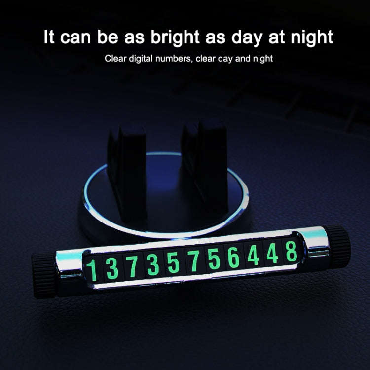 Multi-function Car Instrument Panel Mobile Phone Holder Temporary Parking Card(Silver)