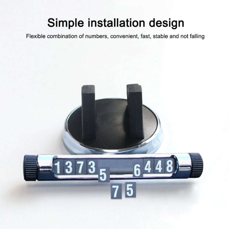 Multi-function Car Instrument Panel Mobile Phone Holder Temporary Parking Card(Silver)