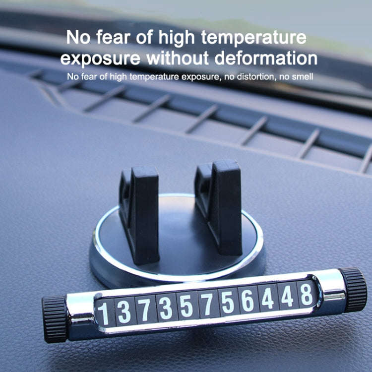 Multi-function Car Instrument Panel Mobile Phone Holder Temporary Parking Card(Silver)