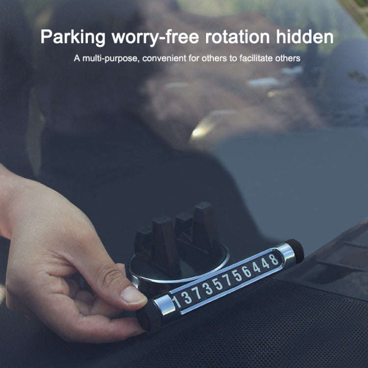 Multi-function Car Instrument Panel Mobile Phone Holder Temporary Parking Card(Silver)