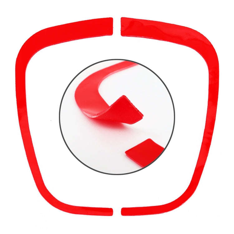 Car Auto Steering Wheel Decorative Ring Cover Trim Sticker Decoration for Audi(Red)