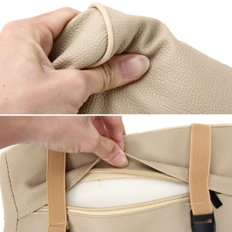 Universal Car PU Leather and Memory Foam Wrapped  Armrest Box Breathable Car Armrest Box Mat with...