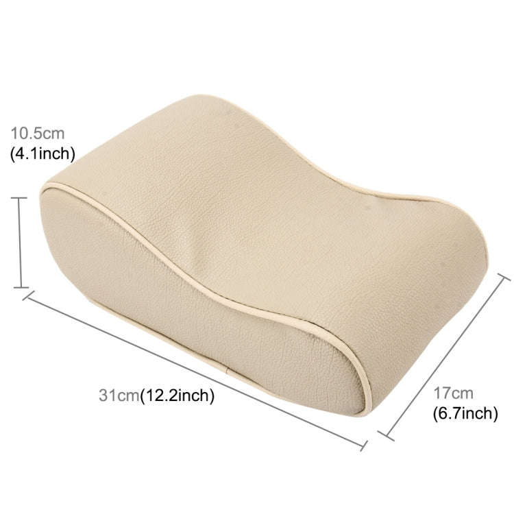 Universal Car PU Leather and Memory Foam Wrapped  Armrest Box Breathable Car Armrest Box Mat with...