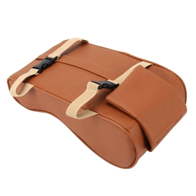 Universal Car PU Leather and Memory Foam Wrapped  Armrest Box Breathable Car Armrest Box Mat with...