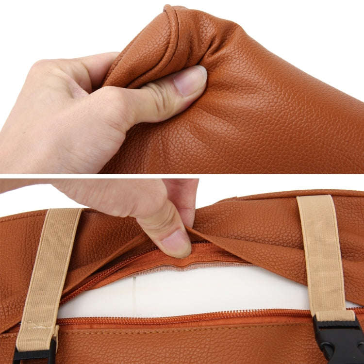 Universal Car PU Leather and Memory Foam Wrapped  Armrest Box Breathable Car Armrest Box Mat with...