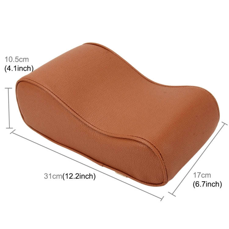 Universal Car PU Leather and Memory Foam Wrapped  Armrest Box Breathable Car Armrest Box Mat with...