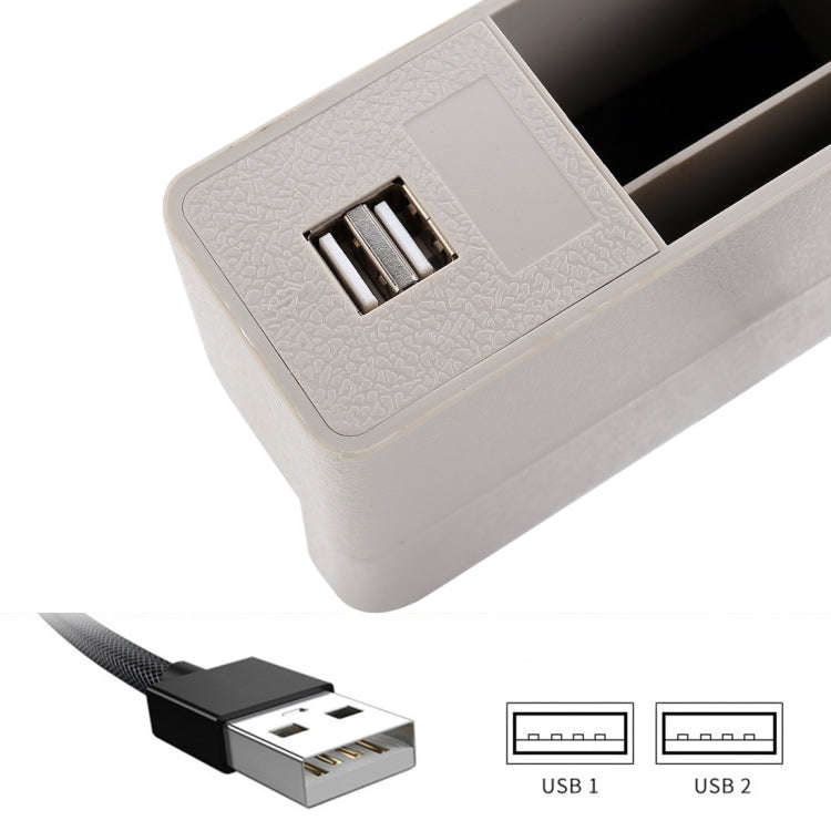 Universal Car Multi-functional Charger Console Side Pocket Seat Gap Side Storage Box, with 2 USB ...