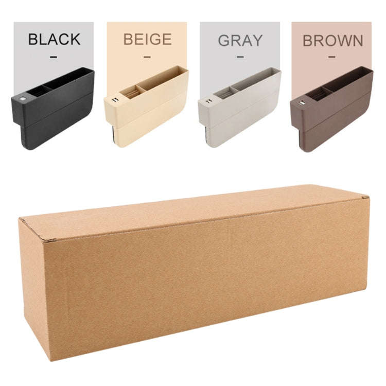 Universal Car Multi-functional Charger Console Side Pocket Seat Gap Side Storage Box, with 2 USB ...