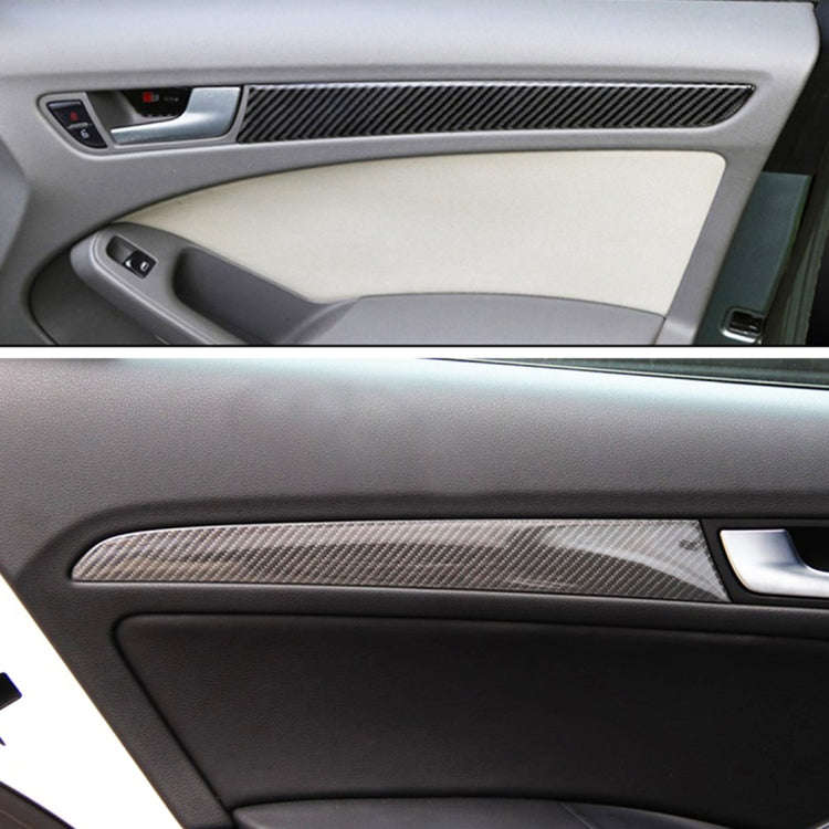 4 PCS Car Carbon Fiber Inner Door Panel Decorative Sticker for Audi A4L / A5 / Q5 2009-2016