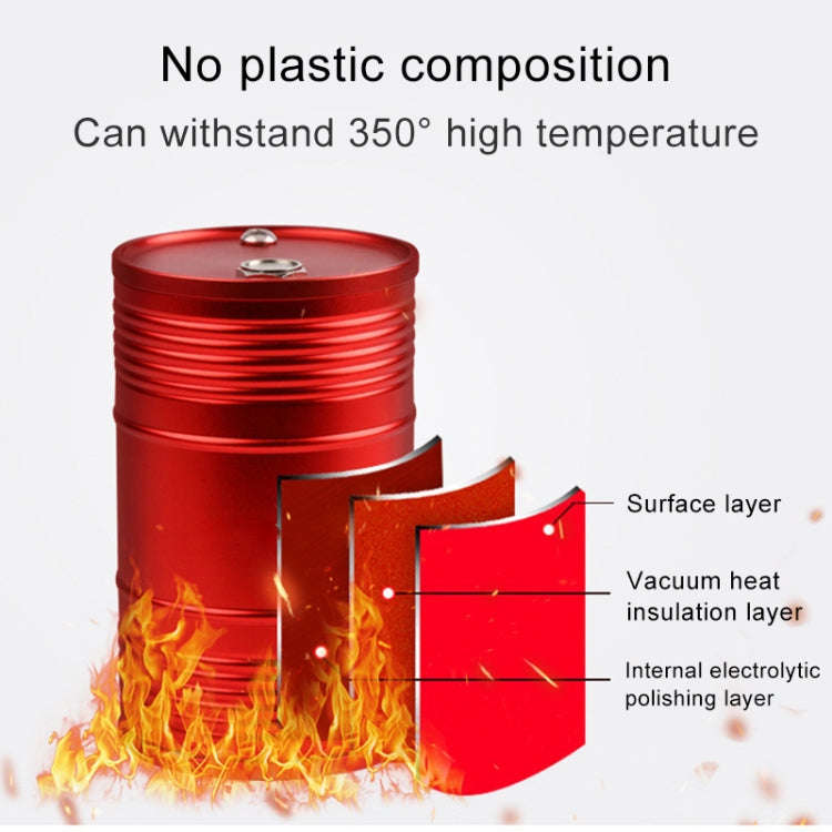 Universal Portable Car Metal Trash Rubbish Bin Ashtray(Red)